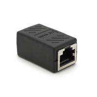 З'єднувач RJ45 8P8C мама / мама RJ45 для з'єднання кабелю, екранований, чорний, Q50