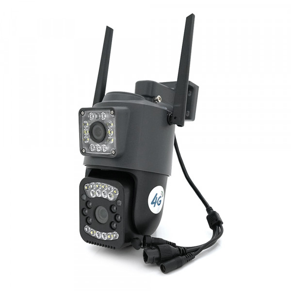 2+2Мп 4G відеокамера з двома об'єктивами вулична SD/карта YOSO YO-IPC41D4MP50 PTZ 2.8mm V380