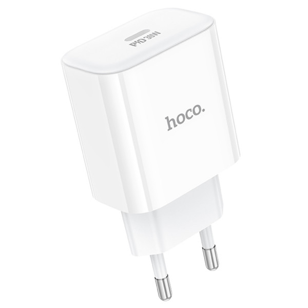 СЗУ 110-240V HOCO C76APro, USB-C, PD30W, PPS, QC3.0, White, Box