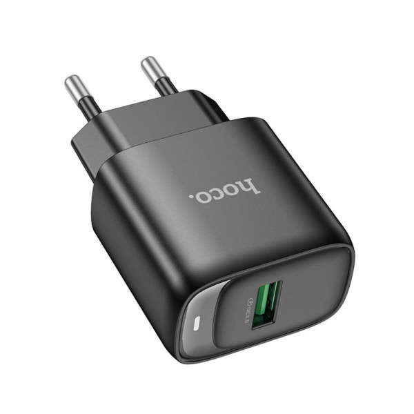 Набір СЗУ 110-240V HOCO C140A+ кабель Type-C, 1xUSB, 18W, кабель 1м, Black, Blister