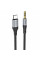 Кабель HOCO UPA26 DC3.5 (тато) => Type-C (тато), круглий в обплетенні, 1м, Black, Box