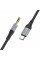 Кабель HOCO UPA26 DC3.5 (тато) => Type-C (тато), круглий в обплетенні, 1м, Black, Box