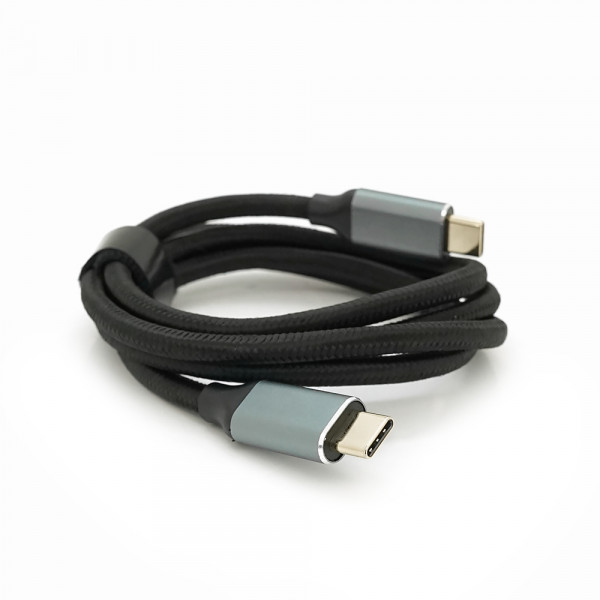 Кабель Type-C to Type-C (USB 3.2 GEN2 male to male), обплетення, Black, довжина 1м, підтримка 100W/10Gbps, 4K60HZ audio/video outpout, BOX
