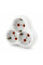 Розетка трійник з заземленням AK303, White, Q10