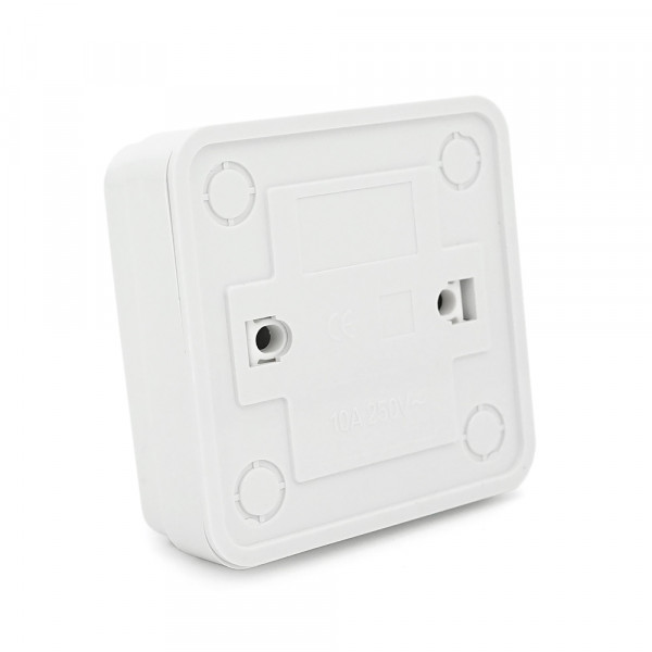 Вимикач подвійний зовнішнього монтажу, White, Q10