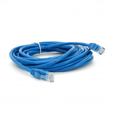 Патч-корд литий RITAR, UTP, RJ45, Cat.5e, 5m, синій, Cu (мідь)