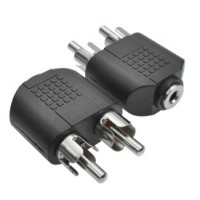 Спліттер Jack 3.5 (мама) / 2 RCA (тато), Техпакет, Q300