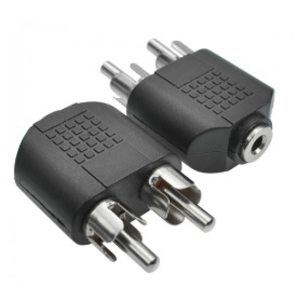 Спліттер Jack 3.5 (мама) / 2 RCA (тато), Техпакет, Q300