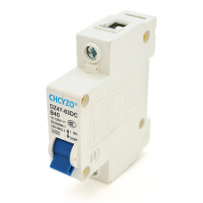 Автоматичний вимикач постійного струму CHCYZO DZ47-63DC-B40, 1P, 40A, 12-125V
