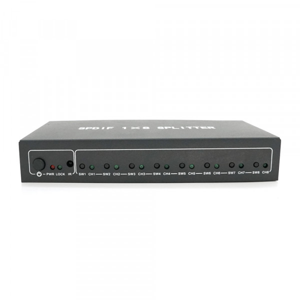 Цифровий оптичний роздільник звуку SPDIF / Toslink 1x8