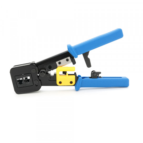 Інструмент HY-376Z з храповиком для обтискача RJ-45 (8P8C) та RJ-12/11 (6P6C),  6P / 8P + обрізка наскрізних конекторів
