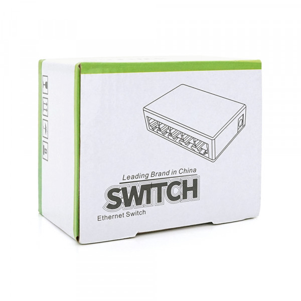 Комутатор JY 5005S 5 портів Ethernet 10/100 Мбіт/сек. DC 5 . Блок живлення 5V у комплекті
