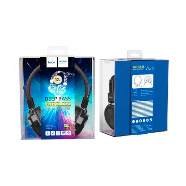 Бездротові Bluetooth навушники HOCO W25, Black, Blister