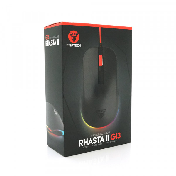 Миша дротова G13 RHASTA II, 4 кнопки, 800/1200/1600/2400 DPI, Led Lighting, 1,3 м, Win7 / 8/10 Mac OS, Black, COLOR BOX
