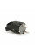 Вилка із заземленням кутова з кільцем, 16A 250V, A112B, Black, Q35