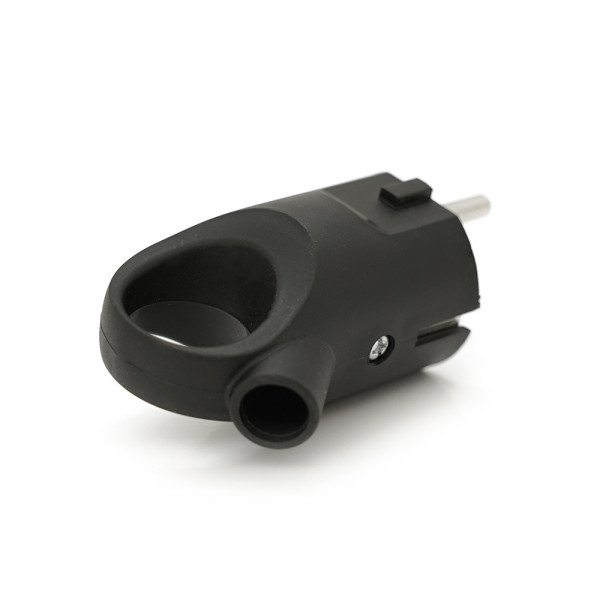Вилка із заземленням кутова з кільцем, 16A 250V, A112B, Black, Q35