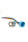 Кнопка без фіксації 3A 220V значок Power, Blue ціна за штуку