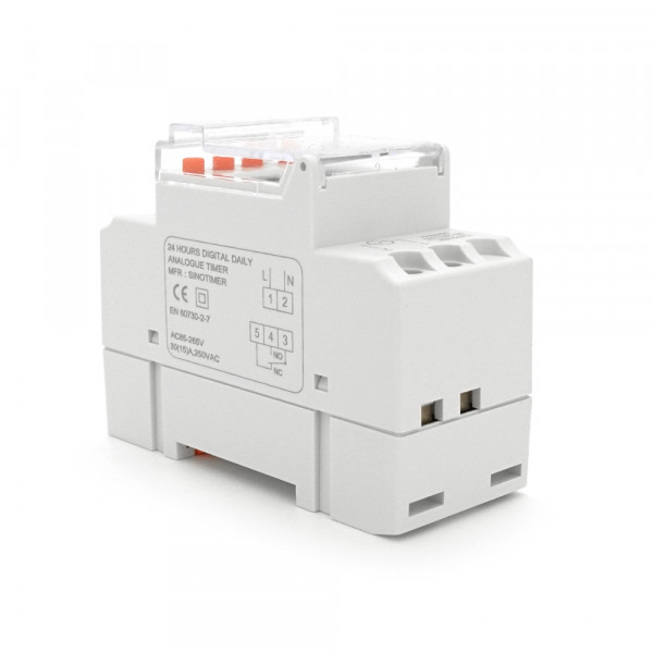 Реле часу Sinotimer TM929BK, 24 години, на DIN-рейку, LCD, програмований, змінна батарея, 30А, 85-265V, 87х65х35 мм