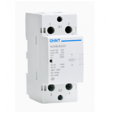 Контактор CHINT NCH8-63/20 220V,63А, 12kW, 2NO, на DIN-рейку, 85*65,5*36мм