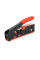 Інструмент HT-718 для обтискання, RJ-45 (8P8C) та RJ-12 (6P6C), 6P/8P + обрізка наскрізних конекторів зачищення зовнішньої ізоляції кабелю