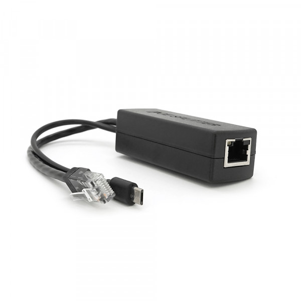 POE спліттер AOT-0524 48V-5V, RJ45, Mini-USB (10/100Мбіт, Вхід-48V/Вихід 5V 2.4А)
