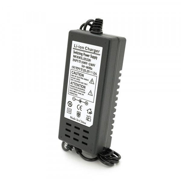 Зарядний пристрій для акумуляторів Li-ion 25,2V2A, штекер 5.5*2.5, LED-індикація