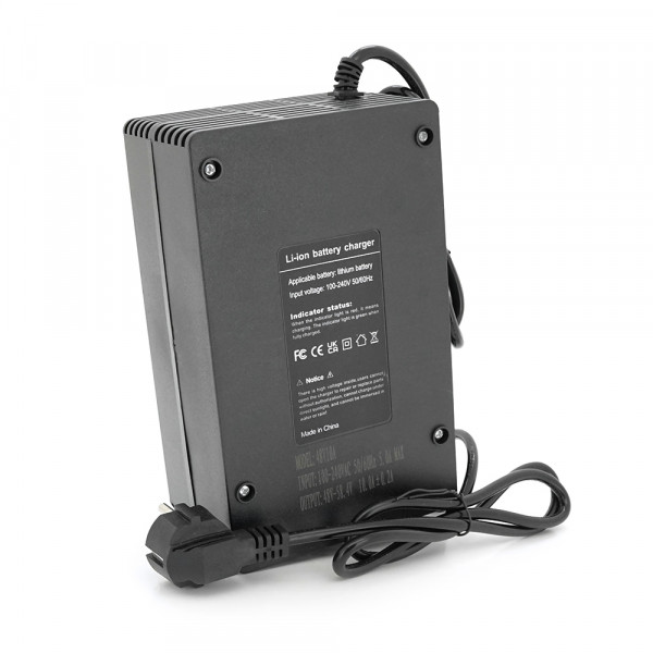 Зарядний пристрій для акумуляторів LiFePo4 48V(58,4V),16S,10A,650W, штекер Triangle plug (T-tipe/C13/IEC). індикація, 220х122х86mm, 1.5kg