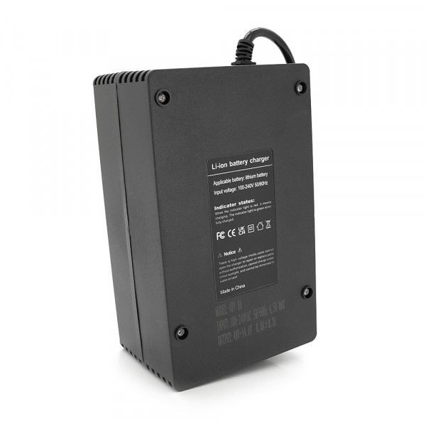 Зарядний пристрій для акумуляторів Li-ion 48V(54,6V),13S,8A,480W,штекер Triangle plug (T-tipe/IEC/C13 N+L-) індикація, 220х122х86mm, 1.5kg