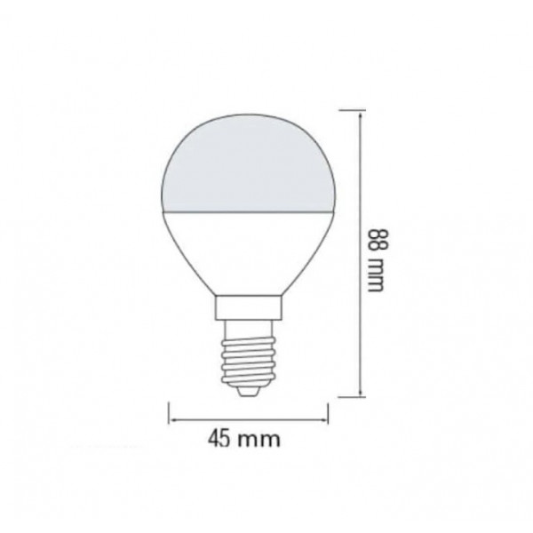 Лампа кульова ELITE SMD LED 8W 6400K Е14 800Lm 175-250V