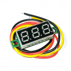 Цифровий вольтметр, діапазон вимірювань 0 -100V, 0.28", три дроти, Green