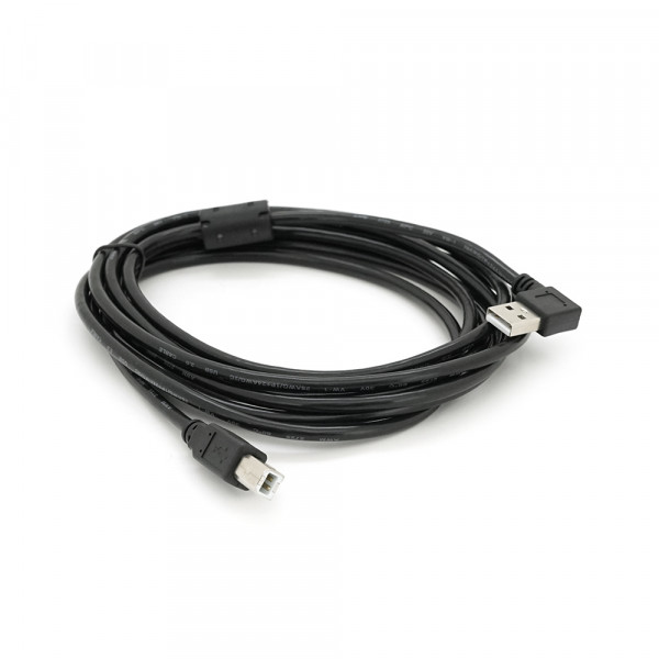 Кабель USB 2.0 RITAR AM/BM, 3.0m, кутовий 90°, чорний