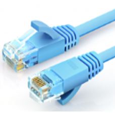 Патч-корд литой плоский WEEPDA, UTP, RJ45, Cat.6, 1m, синий