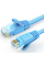 Патч-корд литой плоский WEEPDA, UTP, RJ45, Cat.6, 1m, синий
