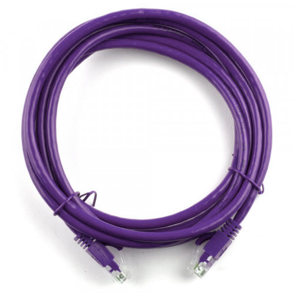 Патч-корд литий RITAR, UTP, RJ45, Cat.5e, 15m, фіолетовий, Cu (мідь)