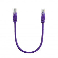 Патч-корд литий RITAR, UTP, RJ45, Cat.5e, 0,3m, фіолетовий, Cu (мідь)