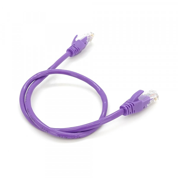 Патч-корд литий RITAR, UTP, RJ45, Cat.5e, 0,3m, фіолетовий, Cu (мідь)