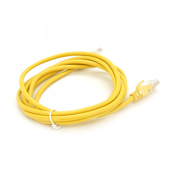 Патч-корд литий RITAR, UTP, RJ45, Cat.5e, 2m, жовтий, Cu (мідь) Q300