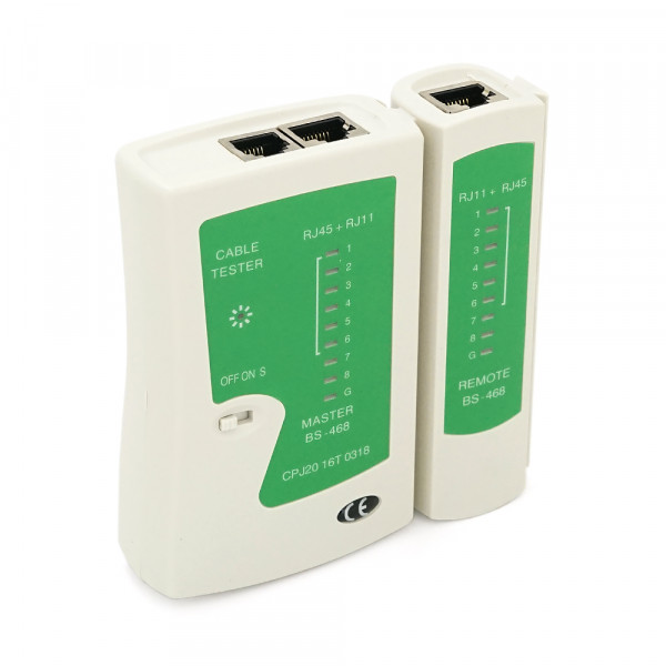 Кабельний тестер Merlion NS-468N RJ-45 (без батарейки в комплекті) Q100