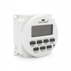 Таймер тижневий Sinotimer TM618H-2, програмований, 16А, 220V, 60х60х30 мм