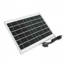Сонячна панель 12W. Напруга 6В. Струм 2А. Вихід USB-A, mini-USB, micro-USB, DC 5.5×2.5 мм, DC 2.5×0.7 мм. 355×247×15 мм. 620 р.