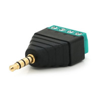 Роз'єм для підключення  miniJack 2.5 Stereo (4 контакти) із клемами під кабель Q100