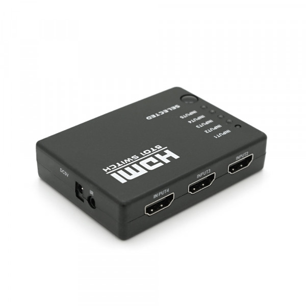 Пасивний HDMI свіч з пультом дистанційного керування IR, 1080р, 1,4 версія, 1 => 5 портів, Blister