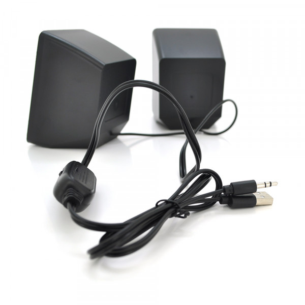 Колонки 2.0 Hotmai A16 USB+3.5mm, 2x3W, 20Hz-18KHz, з регулятором гучності, Black, BOX, Q24