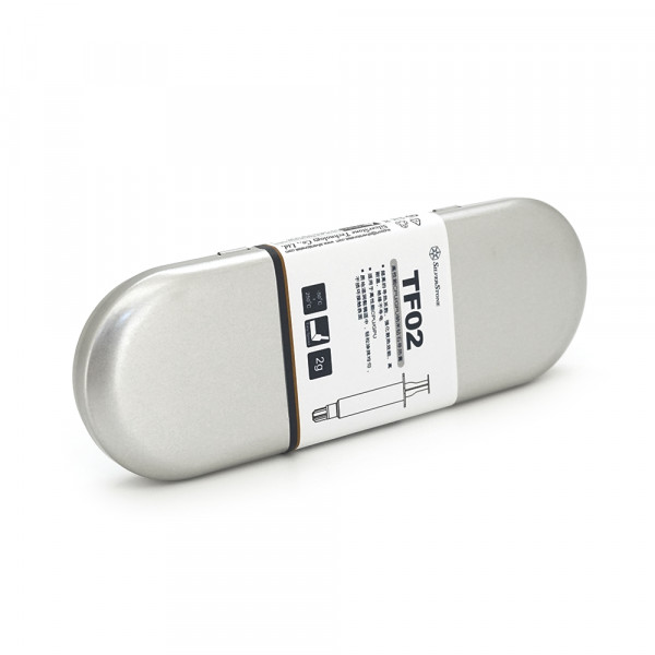Паста термопровідна Silver Stone TF02 2g, шприц, Silver, 14.4W/mk, + лопатка, Box