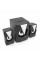 Колонки Kisonli TM-4000U, 5W+2x3W, USB/TF/BT/FM/AUX/LED light, із сабвуфером, DC: 5V, Black, BOX, Q8