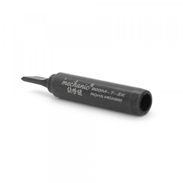 Жало для паяльника MECHANIC MCN 900M-T-SK, 4*6.3mm, мідь, гальванічне покриття (bl), висока теплопровідність, швидке нагрівання, перо MCN середнє кутове