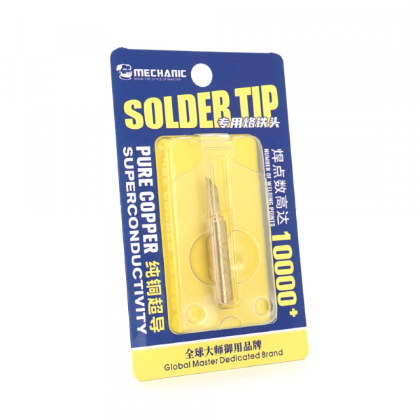 Жало для паяльника MECHANIC 900M-T-SK 4*6,3mm, мідь, висока теплопровідність, швидке нагрівання, перо середнє кутове