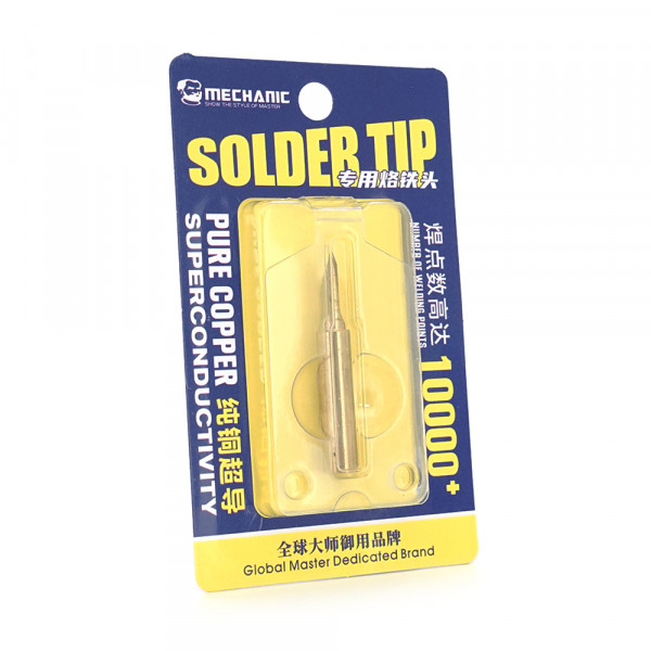 Жало для паяльника MECHANIC 900M-T-K 4*6,3mm, мідь, висока теплопровідність, швидке нагрівання, широке кутове перо