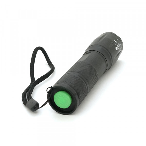 Ліхтар ручний BAILONG BL-1831-A, 1LED Cree XM-L T6, 3W, 3 режими, ZOOM, 18650/1400mah (перехідник 3*AAA), Black, IP40, 123х30х21мм, BOX