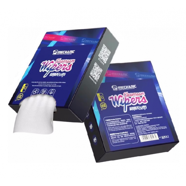 Серветки MECHANIC Repair guy 4 дюйми (10*10 см), ультратонкі, антистатичні. для електронної техніки, 50 шт, BOX 100*25*110mm